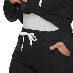 Nardon Apparel Suit de survêtement personnalisé Pantalon de jogging de gymnastique Ensemble de survêtement à capuche pour femmes Vente en gros Survêtements vintage unis personnalisés - Product Image 5