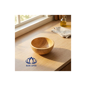 Bol en bois écologique le plus vendu |   Bol à salade et soupe durable et naturel, fait main, design vintage, pour la cuisine et les réceptions - Product Image 1