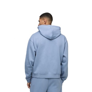 Survêtement personnalisé pour hommes hiver 100% coton lourd solide doublé polaire double couture respirant lâche Couple Design - Product Image 4