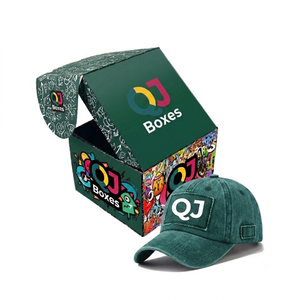 Cajas QJ Personalizadas de Cartón Corrugado Premium, Estilo Europeo, con Diseño de Grafiti Vaquero Verde Neón, para Envío de Gorras de Graduación - Product Image 6