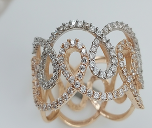 Bague en or 22 carats, finition brillante, pour femme, idéale pour les cérémonies de fiançailles, les mariages, les anniversaires. - Product Image 2