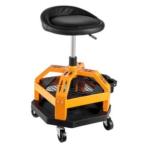 Sgabello da Officina Pneumatico Girevole per Carichi Pesanti, Capacità 136 kg, Altezza Regolabile, Sedile Rotante a 360 Gradi per Garage - Product Image 2