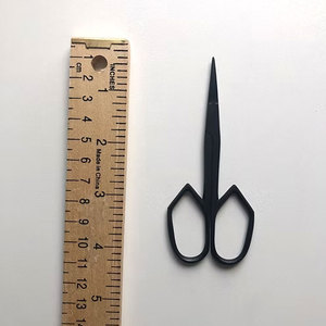 Matte Black Long Embroidery Scissors Lightweight Sharp <b>Needlework</b> Tool for Tailors and Crafters - Product Image 4