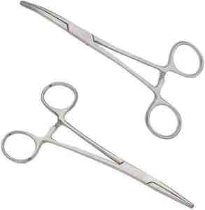 High Quality Hemostat Kelly Surgical Forceps Tool Hemostat Locking Clamps Forceps Curved/Straight Tip By Dentavex - Product Image 2