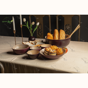 Élégante assiette en bambou durable Design classique de service pour les ustensiles de cuisine de tous les jours du Vietnam - Product Image 5