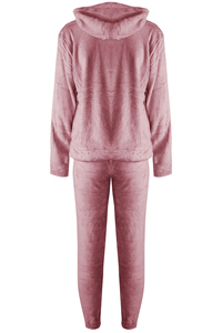 Ensemble de survêtement en velours personnalisé pour femme, grande taille, avec sweat à capuche zippé et pantalon de jogging, motif uni, 2 pièces, hauts courts, imperméable – Vente chaude - Product Image 2