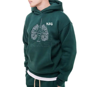 Fashion Embroidery Winter <b>Hoodies</b> <b>for</b> <b>Men</b> Cotton Blended Fleece Pullover with Artistic Stitch <b>Work</b> Pocket Casual Street Wear - Product Image 4