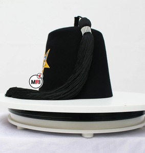 Fez Formal Personalizado con Bordado OES, Ajustable, Único y Tradicional, ORDEN DE LA ESTRELLA DEL OESTE, Fez Negro OES - Product Image 3