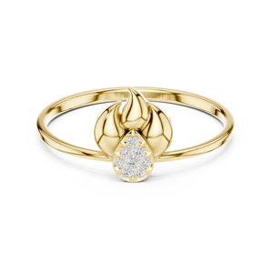 10K Customized Design Glow Loop Ring with Gold Plated Stones Fine Jewelry for Anniversary or Engagement - Product Image 6