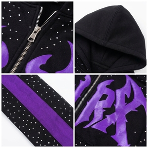 Conjunto Deportivo para Mujer con Capucha y Cierre, Sudadera de Mezcla de Algodón y Pantalones Anchos, Ropa Casual Urbana Premium - Product Image 6