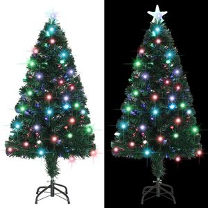 Sapin de Noël pré-éclairé de 4 pieds avec 135 branches et support, lumières de Noël festives de 4 pieds - Product Image 1