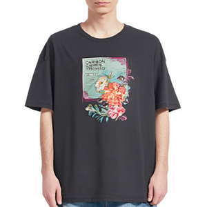 เสื้อยืดคอกลม 180 กรัม พิมพ์ลายปักโลโก้ OEM ตามสั่ง สำหรับผู้ชายและผู้หญิง สีพื้น ทรงหลวม ใส่สบาย ไซส์ XS-รุ่นโรส - Product Image 3