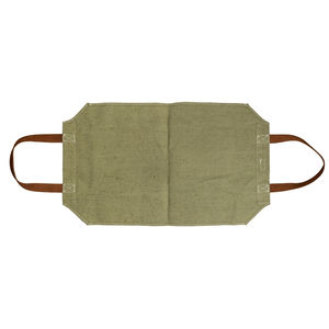 Bolsa grande de lona y cuero para transportar leña, bolsa de lona encerada resistente para troncos, portaleños de cuero. - Product Image 3