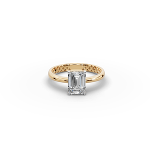 Bague en or avec diamant taille émeraude de 1,5 carat - Product Image 1