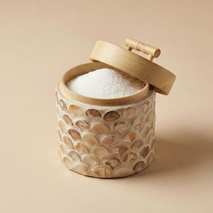 Vietnamese <b>Bamboo</b> Storage Jar with Handmade Mother of Pearl Inlaid Finish Decorative <b>Container</b> with Secure Lid Design - Product Image 2