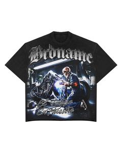 Camiseta Extra Grande Personalizada para Hombre, 100% Algodón, Estilo Urbano, Lavado Ácido Vintage, Corte Cuadrado, con Estampados Gráficos Premium - Product Image 1