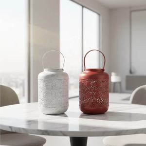 Décoration d'intérieur, porte-bougie cylindrique en métal, forme circulaire, porte-bougie votif pour bougies tealight - Product Image 3