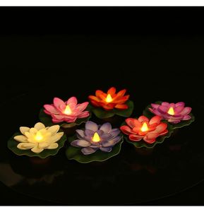 Simulation LED <b>Floating</b> Sensor Lotus <b>Lamp</b> Colorful Night Lights Led Candle Light Hardcover - Product Image 2