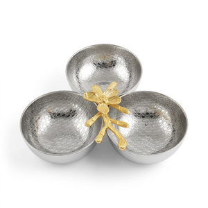 Bols de service décoratifs en métal modernes de luxe Premium Unique Vantage couverts et pour la maison et la cuisine fêtes et mariages - Product Image 4
