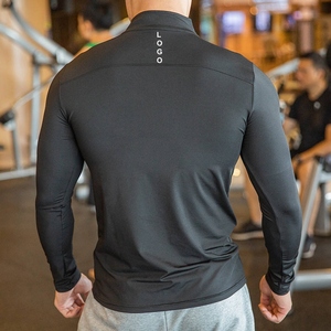 Camiseta deportiva personalizada con cremallera de 1/4 para hombre – Camiseta de manga larga de secado rápido para gimnasio, fitness y golf - Product Image 2