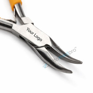 2PCS Jewelry <b>Pliers</b> <b>Set</b> Round Nose & Bent Chain Nose <b>Pliers</b> Stainless Steel Wire Looping Bending Jewelry Making Tool Kit - Product Image 2