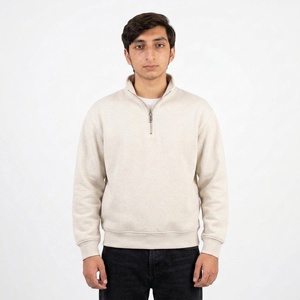 Sweat-shirt à col zippé personnalisé, coton lourd, streetwear, vêtements à marque privée pour les marques de vêtements et les détaillants - Product Image 1