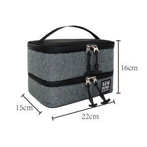 Neoprene Zipper Closure Handle Lunch Box Keep Cold Food Storage Sen Rong Insulated Cooler Bag Gray Cooler Bags - Product Image 4
