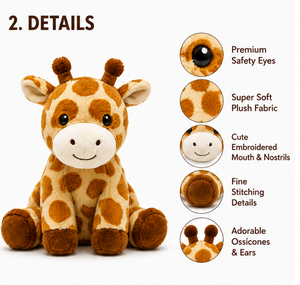 Peluche de cebra, juguete de peluche de cebra, lindo juguete de peluche de animal de safari, juguete suave para abrazar para niños, regalo para bebés, decoración de guardería - Product Image 3