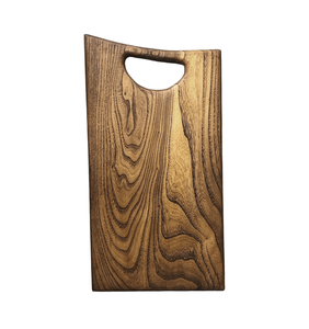 Planche à découper rustique en bois artisanal avec plateau de préparation à grain unique et poignée intégrée – Indispensable pour la cuisine - Product Image 6