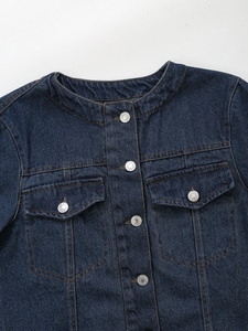 Camisa Vaquera de Mezclilla para Mujer, Estilo Urbano, de Alta Calidad, con Botones, Ecológica, Transpirable, Manga Larga, Tallas Grandes - Product Image 4