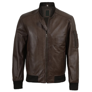 Men’s Black Leather <b>Jacket</b> – Classic Casual Streetwear with Zipper Closure and Comfortable Fit Quick Dry Breathable <b>Long</b> Sleeves - Product Image 3