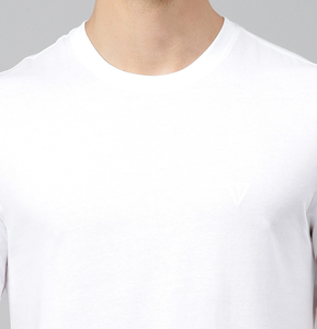 T-shirt basique en coton personnalisé pour homme, coupe classique, léger, respirant, manches courtes, uni, décontracté, pour le streetwear - Product Image 3