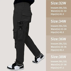 Collection personnalisée de pantalons légers de qualité supérieure, 100% coton biologique, pantalon cargo multi-poches de qualité supérieure pour hommes - Product Image 4