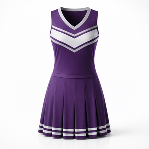 ชุดยูนิฟอร์มเชียร์ลีดเดอร์สำหรับเด็กผู้หญิง แบบสั่งทำพิเศษ ทรงบ็อกซี่ ไร้แขน ผ้าโพลีเอสเตอร์ 100% กันยับ แห้งเร็ว - Product Image 1