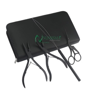 Hot Selling New Arrival Professional Surgical Grade Stainless Steel Hair <b>Extension</b> Pliers Kit Loop Tool Hook for Commercial - Product Image 2