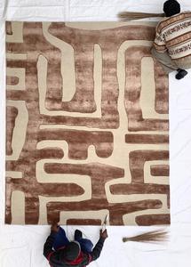 Alfombra de Lana Hecha a Mano de Primera Calidad, Diseño Tradicional Rojo, Pelo Suave, Alfombra para Sala de Estar, Acabado Duradero y Lujoso - Product Image 3