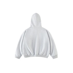 เสื้อฮู้ดดี้ผู้หญิงแบบหนา ทรงหลวม สกรีนโลโก้ได้ สีพื้น ผ้าฟลีซ สำหรับผู้ชายและผู้หญิง ผ้าฝ้าย ทรงโอเวอร์ไซส์ เสื้อฮู้ดดี้ผู้หญิง - Product Image 2