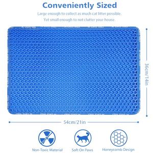 Tappetino per lettiera per gatti a forma di MiLi a doppio strato con Design antigraffio per urina impermeabile facile da pulire controllo Scatter 21 \ "X 14 \" lettiera per gatti - Product Image 3