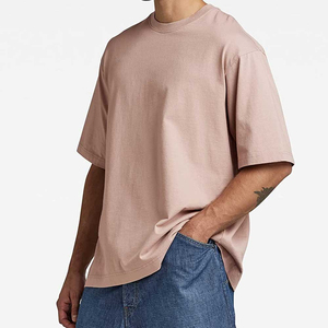 เสื้อยืดแขนสั้นผู้ชายสำหรับฤดูร้อน ผ้าฝ้าย 100% ระบายอากาศได้ดี เป็นมิตรกับสิ่งแวดล้อม ทรงโอเวอร์ไซส์ น้ำหนักเบา ไม่มีลายด้านหน้า เหมาะสำหรับเล่นกีฬา - Product Image 3