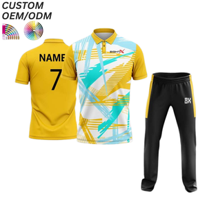 Maillot de cricket professionnel respirant 100 % polyester, tenue d'entraînement personnalisée pour équipe, support OEM ODM pour usine de vêtements en gros - Product Image 5