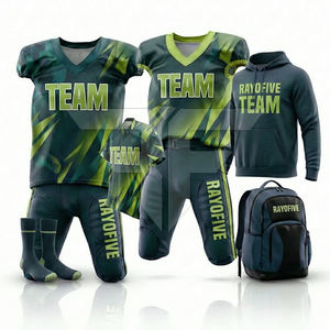 Conjunto de uniforme de fútbol americano completo, kit de equipo de malla, unisex, para adultos, manga corta, uniformes de fútbol americano reversibles para jóvenes - Product Image 3