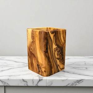 Artisan Wooden Geometric Vase Tabletop <b>Desk</b> Storage <b>Rustic</b> Decor Multipurpose - Product Image 1