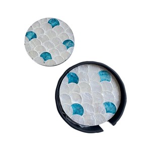 Elegant Shell Inlay <b>Drink</b> <b>Coasters</b> for Home Decor - Product Image 4