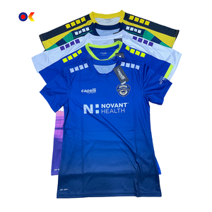 Camiseta de fútbol ecológica de secado rápido de alta calidad para hombres y niñas, camisetas de entrenamiento transpirables cómodas, Spandex/poliéster múltiple - Product Image 4