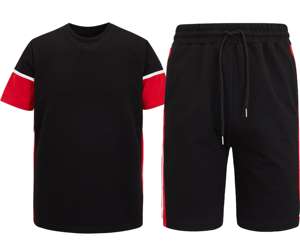 Conjunto Deportivo Informal de Verano para Hombre, Ropa Deportiva Transpirable de Algodón Terry, Camisetas de Manga Corta con Estampado Floral y Pantalones Largos - Product Image 6