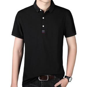 เสื้อยืดโปโลผู้ชายแขนสั้นผ้าฝ้ายลายเรียบดีไซน์ใหม่สำหรับฤดูใบไม้ผลิ ปี 2026 - Product Image 2