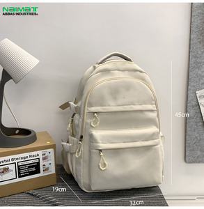 Unisex Schoolbag Junior High School Students School Bags Large Capacity <b>College</b> Middle School <b>Backpacks</b> - Product Image 2