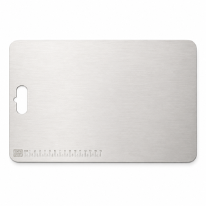 Planche à découper en acier inoxydable 304, épaisseur 1,2 mm, avec poignée, pour la préparation des légumes et des fruits, vente en gros, provenance Inde - Product Image 2