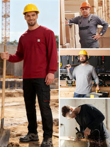 เสื้อยืดแขนยาวคอกลมผู้ชาย ผ้าคอตตอนถัก 230gsm สไตล์ลำลอง คุณภาพสูง แห้งเร็ว เป็นมิตรกับสิ่งแวดล้อม ขายดี - Product Image 3
