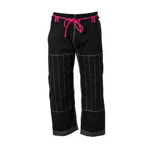 Women's Black Mixed Martial Arts Pants BJJ <b>trousers</b> With <b>Pink</b> Drawstring And Stretch Fabric Regular Fit Adult Size - Product Image 1